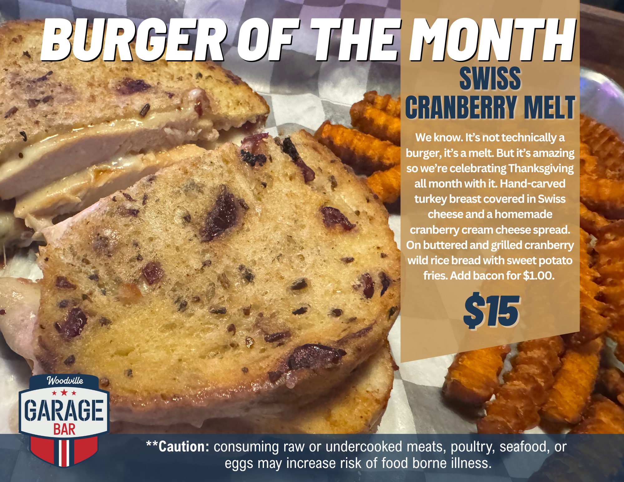 Menu — Woodville GarageBar